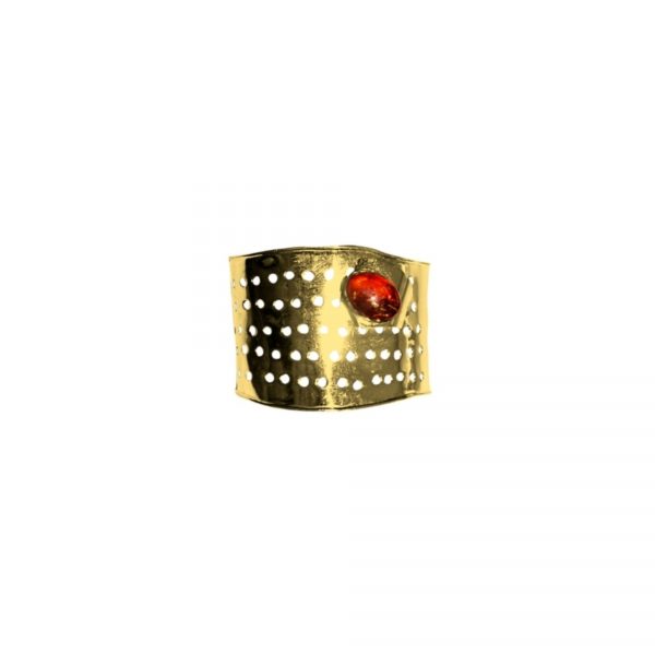 14K Yellow Gold & Ruby Cab