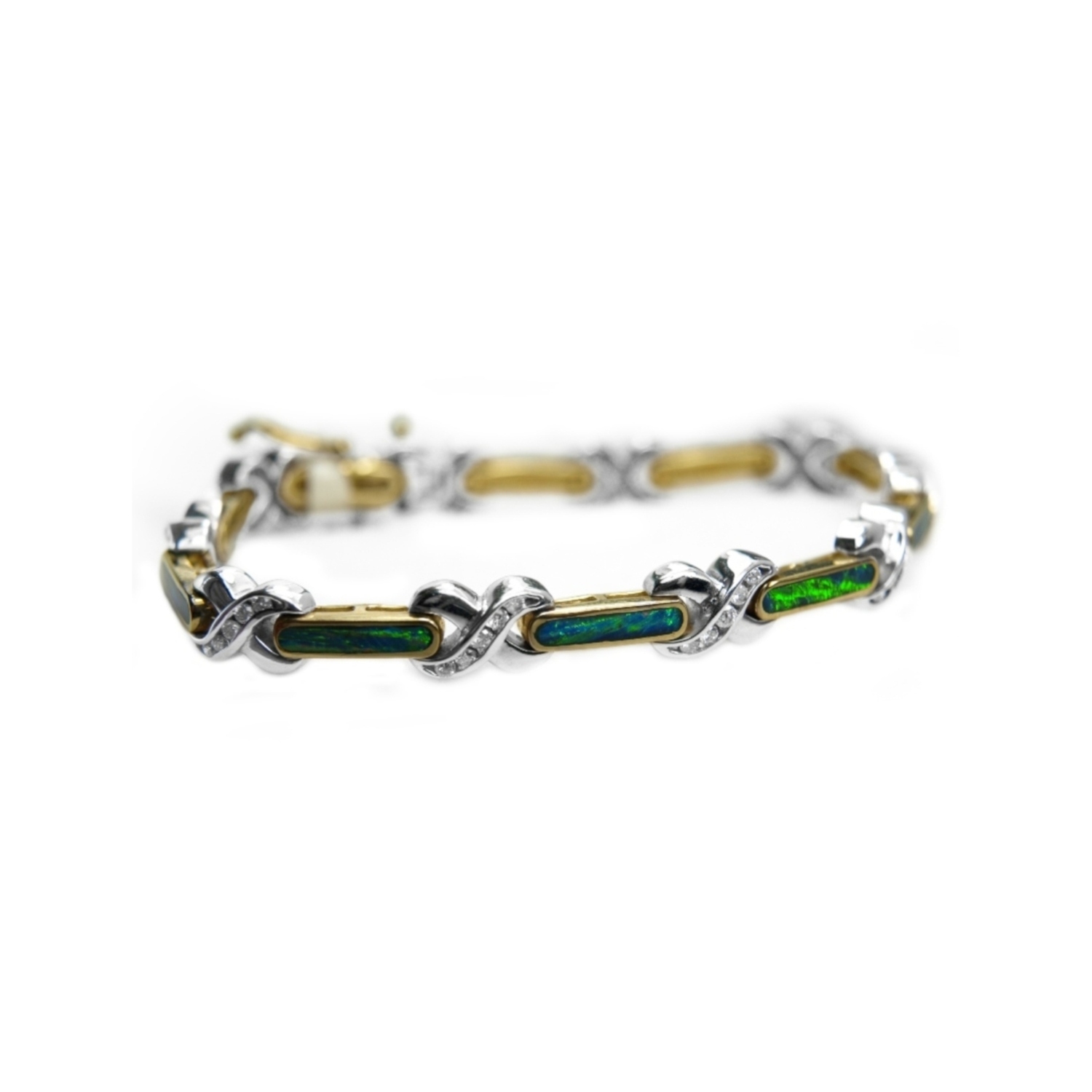 B2063A 14K-18K Yellow Gold & Diamond- Opal �21.000. 14K-18K Yellow Gold & Diamond- Opal - Image 1