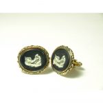 14K-18K Yellow Gold Onyx-Ivory