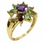 14K Yellow Gold Amathist & Citren