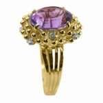 14K Yellow Gold Amathist & Diamonds - Image 4
