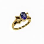 14K Yellow Gold Amathist