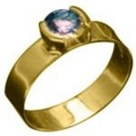 14K Yellow Gold Amathist