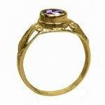 14K Yellow Gold Amathist - Image 2
