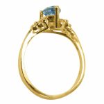 14K-18K Yellow Gold & Diamond- Aquamarine - Image 4