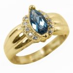 14K-18K Yellow Gold & Diamond- Aquamarine - Image 2