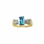 14K-18K Yellow Gold & Diamond- Aquamarine