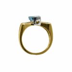 14K-18K Yellow Gold & Diamond- Aquamarine - Image 4