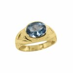 14K-18K Yellow Gold & Diamond- Aquamarine - Image 2