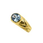 14K-18K Yellow Gold & Diamond- Aquamarine - Image 3