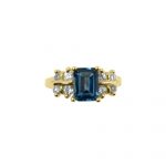 14K-18K Yellow Gold & Diamond- Aquamarine - Image 3