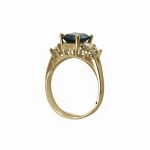 14K-18K Yellow Gold & Diamond- Aquamarine - Image 4