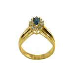 14K-18K Yellow Gold & Diamond- Aquamarine - Image 2