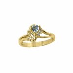 14K-18K Yellow Gold & Diamond- Aquamarine - Image 3