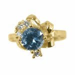 14K-18K Yellow Gold & Diamond- Aquamarine - Image 2