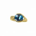 14K-18K Yellow Gold & Diamond- Aquamarine - Image 2