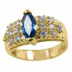 14K-18K Yellow Gold & Diamond- Aquamarine - Image 2