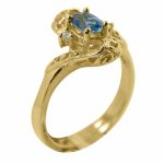 14K-18K Yellow Gold & Diamond- Aquamarine - Image 4