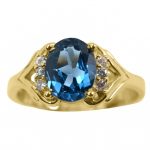 1026 14K-18K Yellow Gold & Diamond- Aquamarine - Image 3