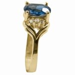 1026 14K-18K Yellow Gold & Diamond- Aquamarine - Image 4