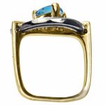 14K-18K Yellow Gold & Diamond- Aquamarine - Image 2