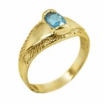 14K-18K Yellow Gold & Aquamarine - Image 3