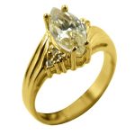 14K-18K Yellow Gold & Diamond-Citrine - Image 2