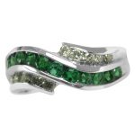 14K-18K White Gold Emerald & Diamond - Image 3