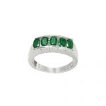 14K-18K White Gold Emerald & Diamond