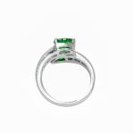 14K-18K White Gold Emerald & Diamond - Image 2