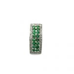 14K-18K White Gold Emerald & Diamond - Image 3