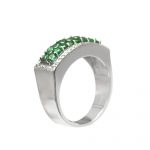 14K-18K White Gold Emerald & Diamond - Image 2