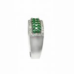 14K-18K White Gold Emerald & Diamond - Image 4