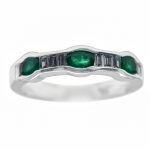 14K-18K White Gold Emerald & Diamond - Image 2
