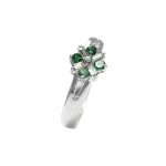 14K-18K White Gold Emerald & Diamond