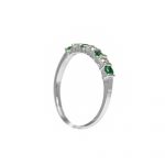 14K-18K White Gold Emerald & Diamond