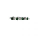14K-18K White Gold Emerald & Diamond - Image 2