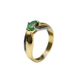 14K-18K Yellow Gold Emerald & Diamond