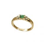 14K-18K Yellow Gold Emerald & Diamond - Image 2