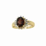14K-18K Yellow Gold Garnet & Diamond