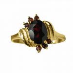 14K-18K Yellow Gold Garnet - Image 2