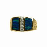 14k-18K Yellow Gold & Lapis-Diamond - Image 2
