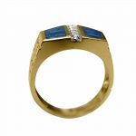 14k-18K Yellow Gold & Lapis-Diamond - Image 4