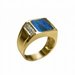 14k-18K Yellow Gold & Lapis-Diamond - Image 4