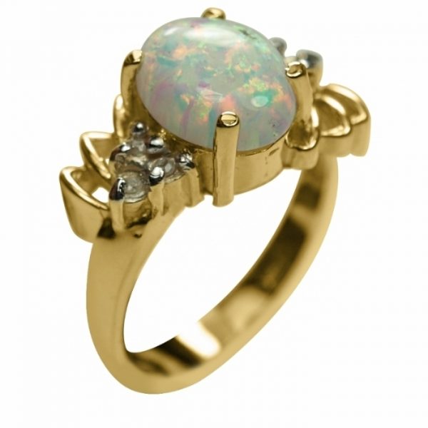 14k-18K Yellow Gold & Opal-Diamond