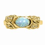 14k-18K Yellow Gold & Opal-Diamond - Image 5