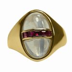14k-18K Yellow Gold & Ruby-Moon Stone