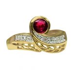 14k-18K Yellow Gold & Ruby-Diamond - Image 2