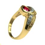 14k-18K Yellow Gold & Ruby-Diamond - Image 3