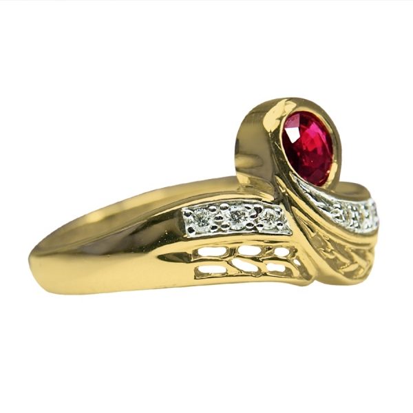 14k-18K Yellow Gold & Ruby-Diamond